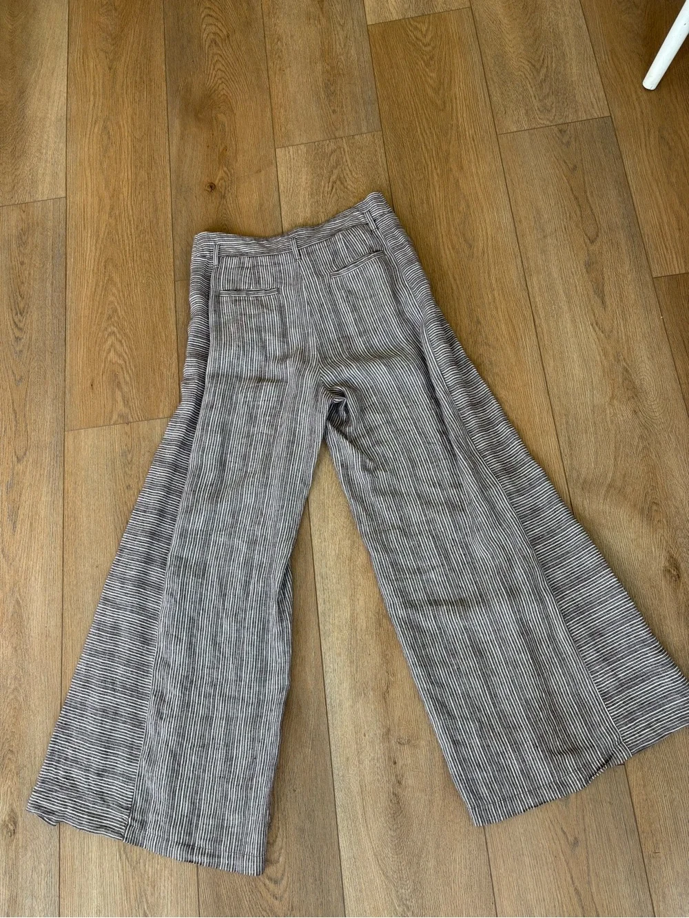 Anthropologie Wide-Leg Striped Pants in Black and White